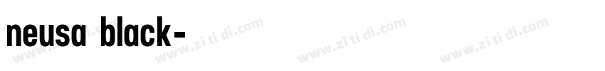neusa black字体转换